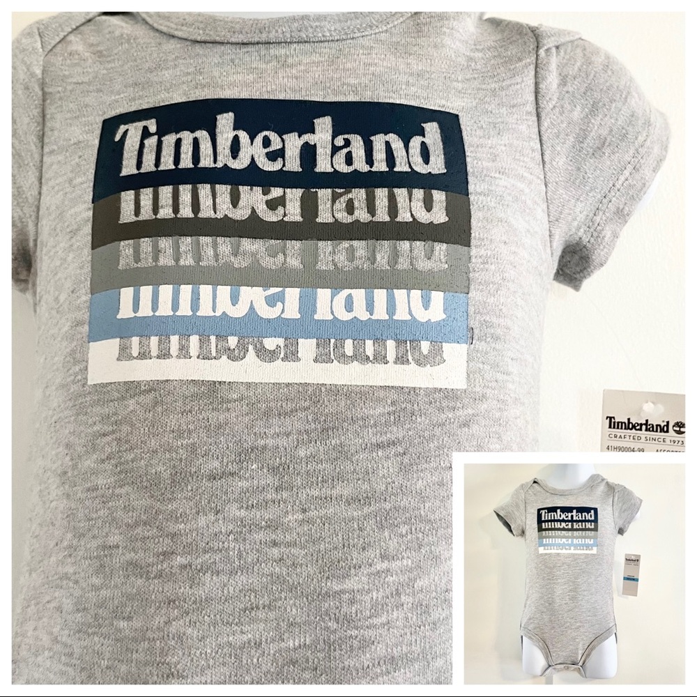 🆕Baby TIMBERLAND Logo Onesie Size 6-9M